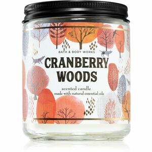 Bath & Body Works Cranberry Woods illatos gyertya esszenciális olajokkal 198 g