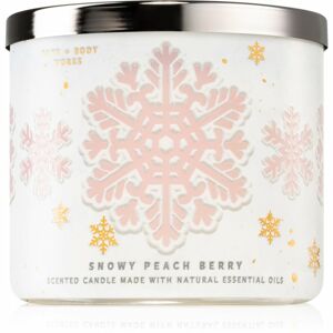 Bath & Body Works Snowy Peach Berry illatgyertya 411 g
