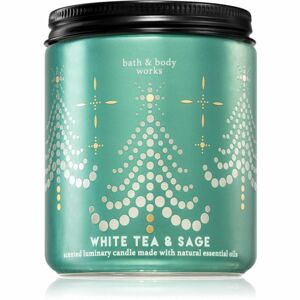 Bath & Body Works White Tea & Sage illatgyertya esszenciális olajokkal II. 198 g