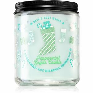 Bath & Body Works Peppermint Sugar Cookie illatos gyertya esszenciális olajokkal 198 g