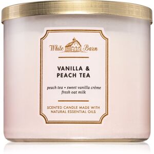 Bath & Body Works Vanilla & Peach Tea illatgyertya 411 g