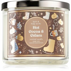 Bath & Body Works Hot Cocoa & Cream illatgyertya esszenciális olajokkal 411 g