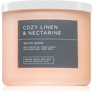 Bath & Body Works Cozy Linen & Nectarine illatgyertya 411 g