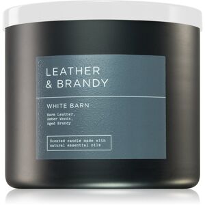 Bath & Body Works Leather & Brandy illatgyertya 411 g