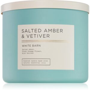 Bath & Body Works Salted Amber & Vetiver illatgyertya 411 g