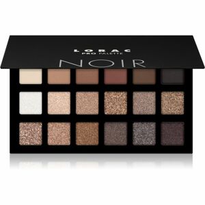 Lorac PRO 18 színt tartalmazó szemhéjfesték paletta árnyalat Noir 16 g