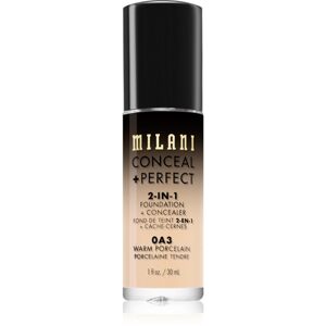 Milani Conceal + Perfect 2-in-1 Foundation And Concealer alapozó 0A3 Warm Porcelain 30 ml