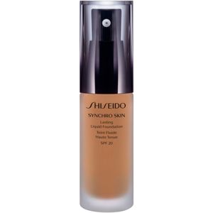 Shiseido Synchro Skin Lasting Liquid Foundation hosszan tartó make-up SPF 20 árnyalat Golden 4 30 ml