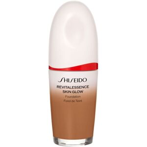 Shiseido Revitalessence Skin Glow Foundation könnyű alapozó világosító hatással SPF 30 árnyalat Cedar 30 ml