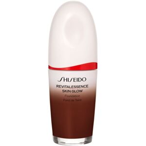 Shiseido Revitalessence Skin Glow Foundation könnyű alapozó világosító hatással SPF 30 árnyalat Mahogany 30 ml