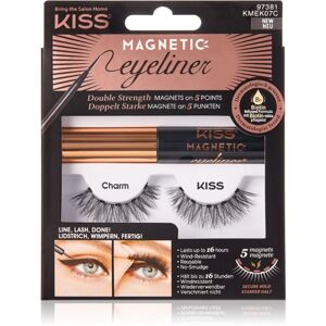 KISS Magnetic Eyeliner & Eyelash Kit mágneses műszempilla 07 Charm 5 g