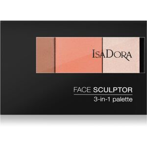 IsaDora Face Sculptor 3-in-1 Palette élénkítő és bronzosító paletta árnyalat 61 Classic Nude 12 g