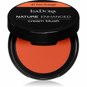 IsaDora Nature Enhanced Cream Blush arcpirosító kompakt ecsettel és tükörrel árnyalat 31 Fire Orange
