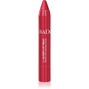 IsaDora Glossy Lip Treat Twist Up Color hidratáló rúzs árnyalat 12 Rhubarb Red 3,3 g