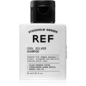 REF Cool Silver Shampoo ezüst sampon semlegesíti a sárgás tónusokat 60 ml