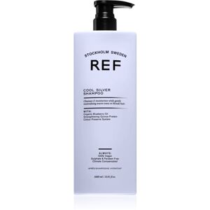 REF Cool Silver Shampoo ezüst sampon semlegesíti a sárgás tónusokat 1000 ml