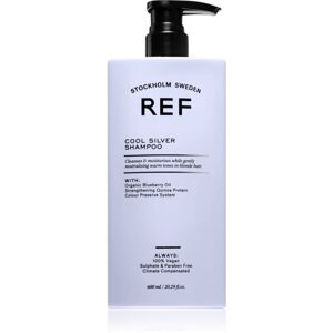 REF Cool Silver Shampoo ezüst sampon semlegesíti a sárgás tónusokat 600 ml
