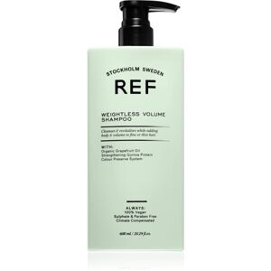 REF Weightless Volume Shampoo Sampon finom, lesimuló hajra dús haj a gyökerektől 600 ml