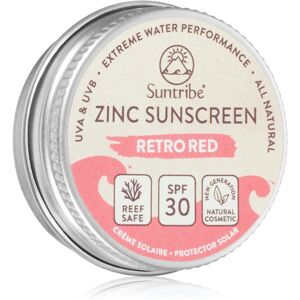 Suntribe Mini Zinc Sunscreen ásványi védőkrém arcra és testre SPF 30 Retro Red 15 g
