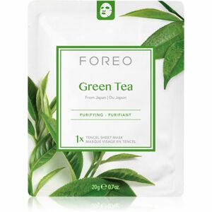 FOREO Farm to Face Sheet Mask Green Tea arcmaszk nyugtató hatással kombinált bőrre 3x20 ml