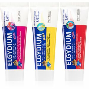 Elgydium Kids fogkrém gyermekeknek takarékos kiszerelés Mix 3 db