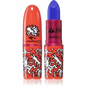 MAC Cosmetics Lipstick Viva Glam X Keith Haring hosszan tartó rúzs árnyalat Canal Blue 3 g