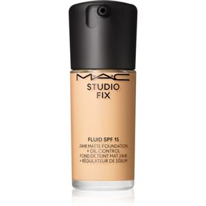 MAC Cosmetics Studio Fix Fluid SPF 15 24HR Matte Foundation + Oil Control mattító alapozó SPF 15 árnyalat NC15 30 ml