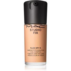 MAC Cosmetics Studio Fix Fluid SPF 15 24HR Matte Foundation + Oil Control mattító alapozó SPF 15 árnyalat NW20 30 ml