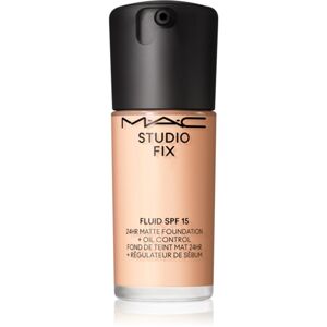 MAC Cosmetics Studio Fix Fluid SPF 15 24HR Matte Foundation + Oil Control mattító alapozó SPF 15 árnyalat N4 30 ml