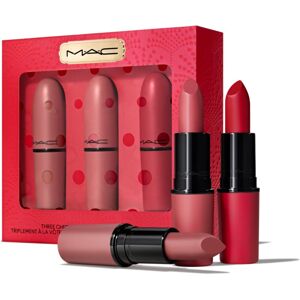 MAC Cosmetics Bubbles & Bows Three Cheers! Lipstick Trio ajándékszett Best Seller (az ajkakra) árnyalat