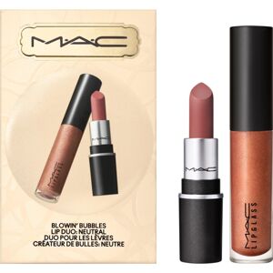 MAC Cosmetics Bubbles & Bows Blowin Bubbles Lip Duo ajándékszett az ajkakra árnyalat Neutral 2 db