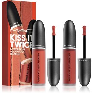 MAC Cosmetics Kiss It Twice ajándékszett az ajkakra árnyalat Orange 2 db