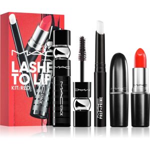 MAC Cosmetics Lashes To Lips Kit ajándékszett árnyalat Red 3 db