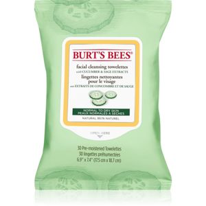 Burt’s Bees Cucumber & Sage tisztító és sminklemosó törlőkendők normál és száraz bőrre 30 db