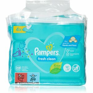 Pampers Fresh Clean finom nedves törlőkendők gyermekeknek az érzékeny bőrre 4x52 db