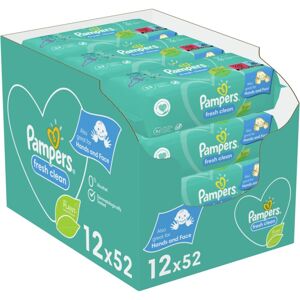 Pampers Fresh Clean XXL nedves törlőkendő gyerekeknek az érzékeny bőrre 12x52 db