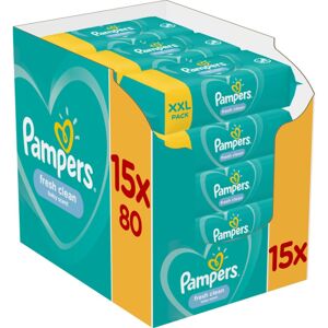 Pampers Fresh Clean XXL nedves törlőkendő gyerekeknek az érzékeny bőrre 15x80 db