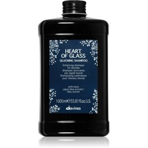 Davines Heart of Glass Silkening Shampoo finom állagú tisztító sampon szőke hajra 1000 ml