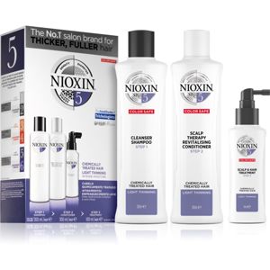 Nioxin System 5 Color Safe Chemically Treated Hair Light Thinning szett (vegyileg kezelt finom, normál vagy erős szálú haj enyhe ritkulása ellen) unis