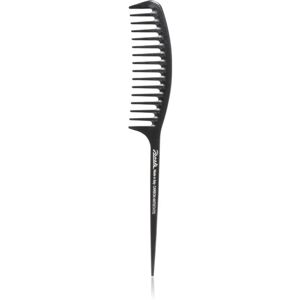 Janeke Carbon Fibre Fashion Comb with a long tail and wavy frame fésű 21,5 x 3 cm