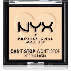 NYX Professional Makeup Can't Stop Won't Stop Mattifying Powder mattító púder árnyalat 01 Fair 6 g