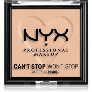 NYX Professional Makeup Can't Stop Won't Stop Mattifying Powder mattító púder árnyalat 03 Light Medium 6 g