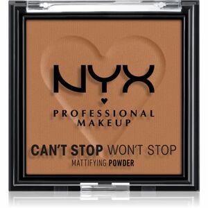 NYX Professional Makeup Can't Stop Won't Stop Mattifying Powder mattító púder árnyalat 08 Mocha 6 g