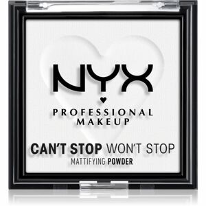 NYX Professional Makeup Can't Stop Won't Stop Mattifying Powder mattító púder árnyalat 11 Bright Translucent 6 g