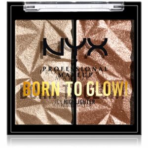 NYX Professional Makeup Born To Glow Icy Highlighter bőrvilágosító paletta árnyalat 02 - Platinum Status 5,7 g