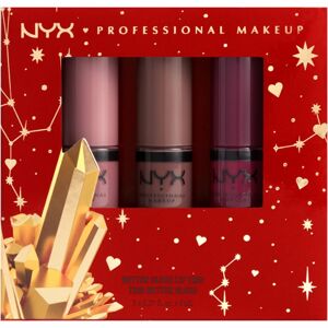 NYX Professional Makeup Gimme SuperStars! Butter Lip Gloss Trio ajándékszett az ajkakra árnyalat 02 - Deep Nudes