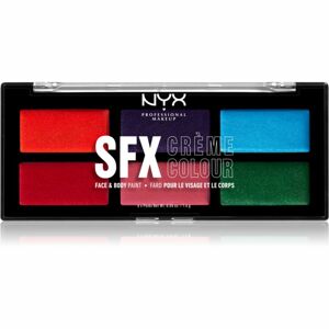 NYX Professional Makeup SFX Face & Body Paint paletta arcra testre és arcra árnyalat 03 - Metals 6x1,4 g