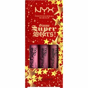 NYX Professional Makeup Gimme SuperStars! Lip Lingerie XXL Trio ajándékszett az ajkakra árnyalat 02 - Cool Berries 3x4 ml