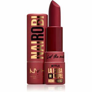 NYX Professional Makeup La Casa de Papel Lipstick magas pigmenttartalmú krémes rúzs árnyalat 02- Teddy Berry 4 g