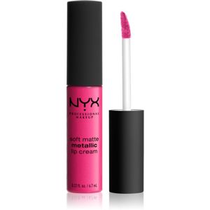 NYX Professional Makeup Soft Matte Metallic Lip Cream matt metál hatású folyékony ajakrúzs árnyalat 03 Paris 6.7 ml